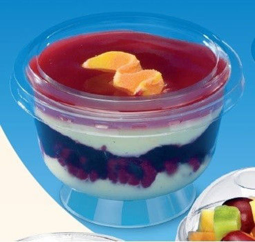 Imagen de Copa transparente postre con pie paquete de 25uds apto para micro