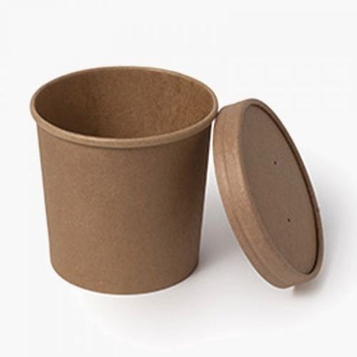 Imagen de Sopera con tapa kraft 960ml p/25